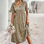 Lena Elevated Women's Casual Floral Summer Dress Evening Wear Edit
