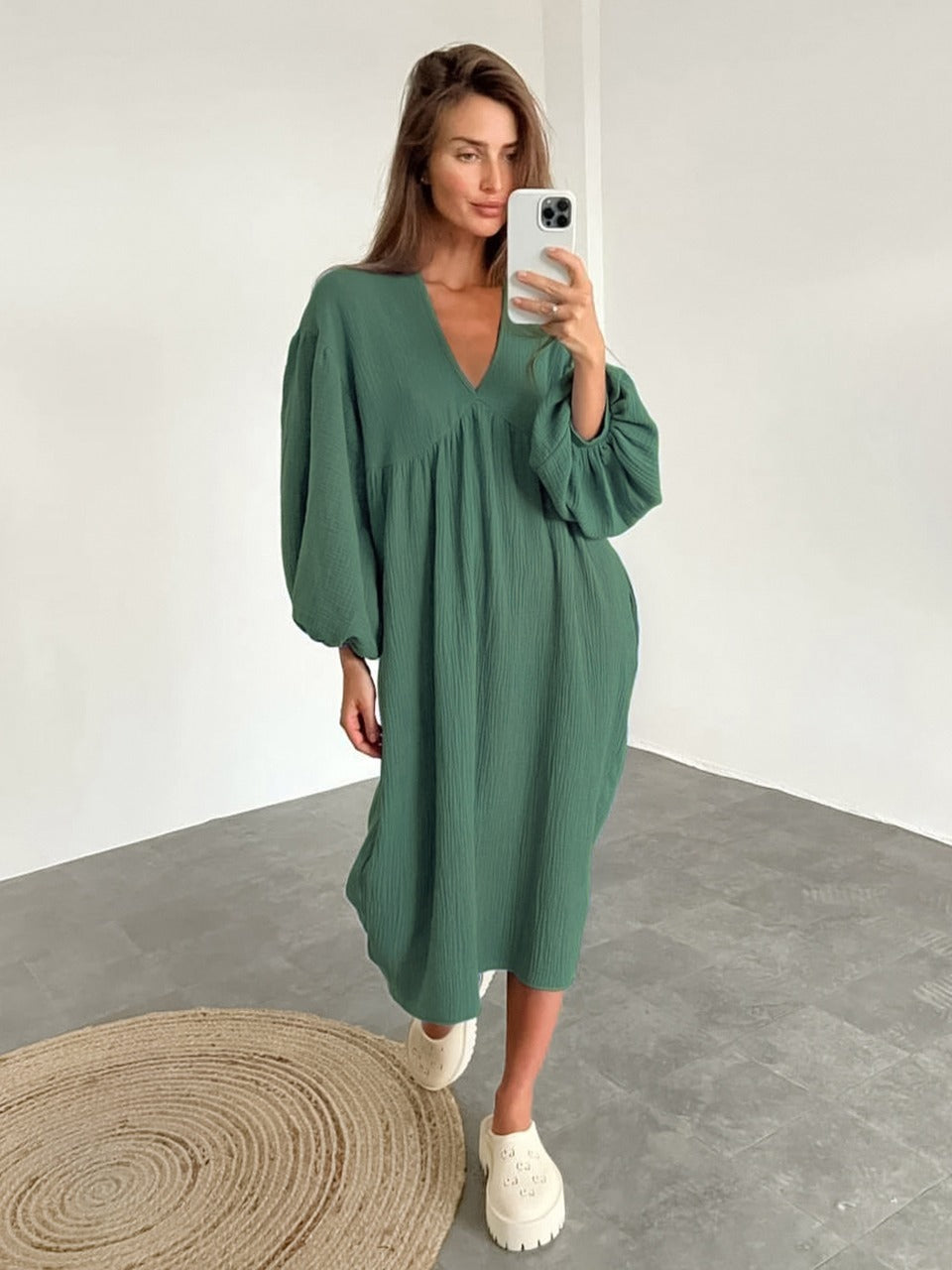 Begoña Chic Casual Dress Elevated Occasion Wear