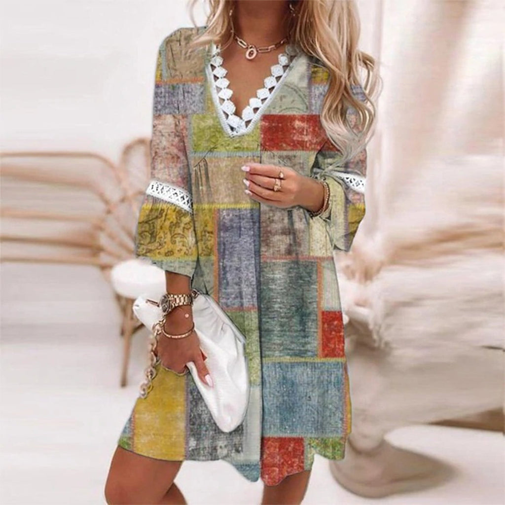Eugenia Exclusive Fashionable Printed Loose Dress Elevated Occasion Wear