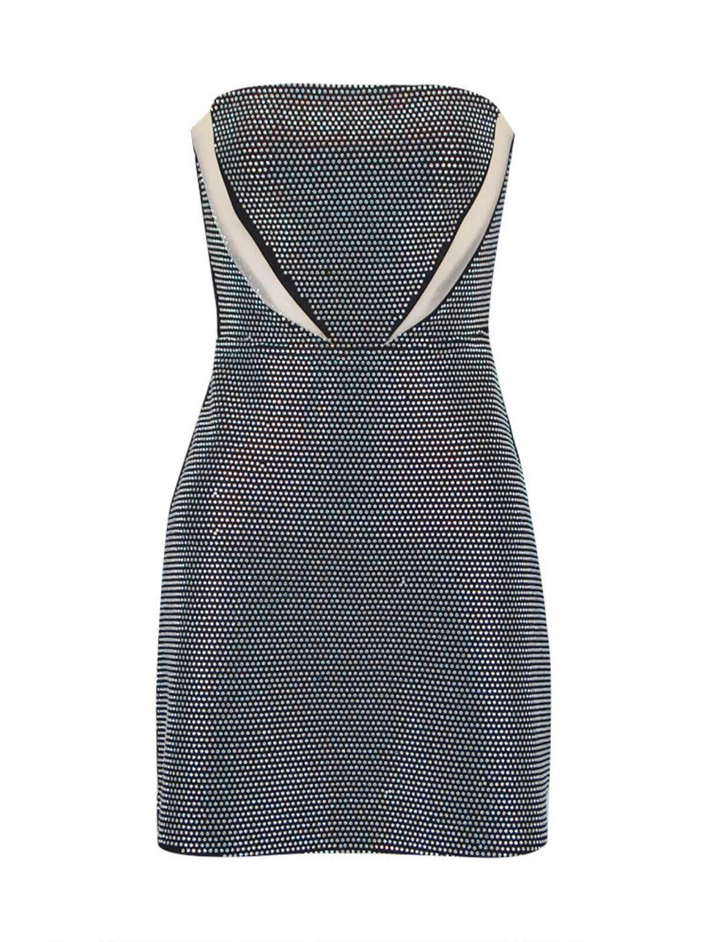 Griselda Strapless Rhinestone Bandage Dress