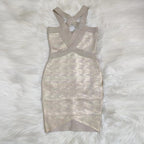 Strappy Sleeveless Cut Out Midi Bandage Dress H01332