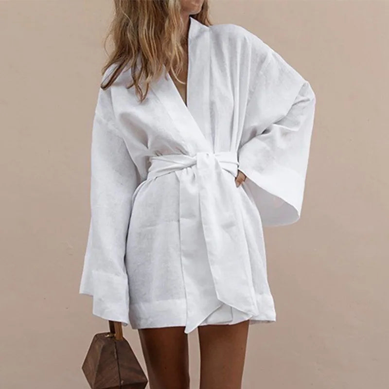 Cornelia Kimono Style V-neck Summer Dress for Women Modern Trendy Look