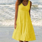 Daphne Luxe Women's Boho Summer Dress with Ruffles Boutique Collection