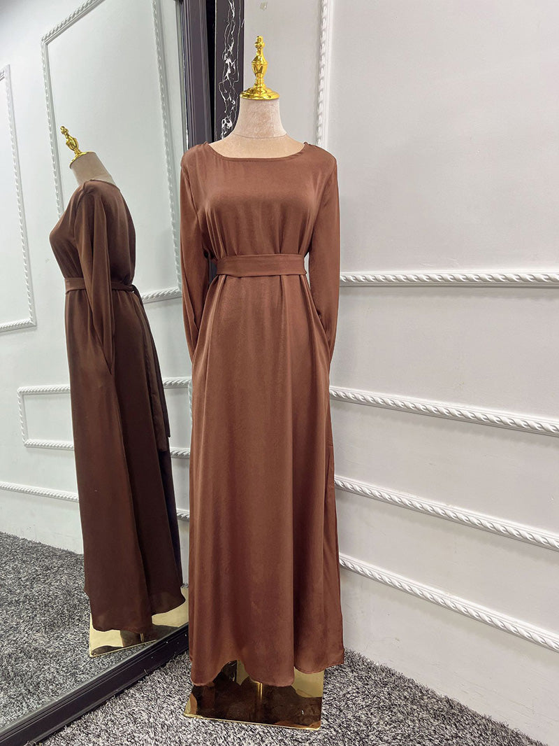 Izaro Statement Sliky Full Length Dress Evening Wear Edit