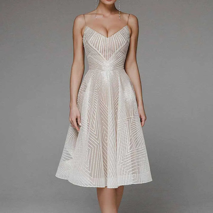 Rosalía Timeless Luxurious Dress with an Open Back Premium Wardrobe Essential