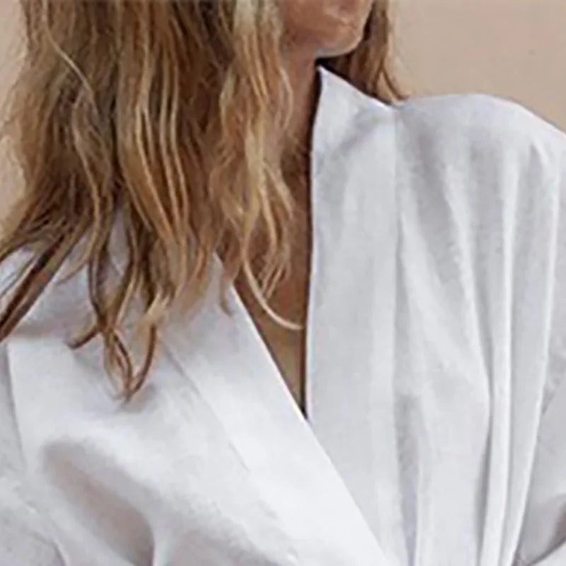 Iru Kimono Style V-neck Summer Dress for Women Comfortable Daily Wear