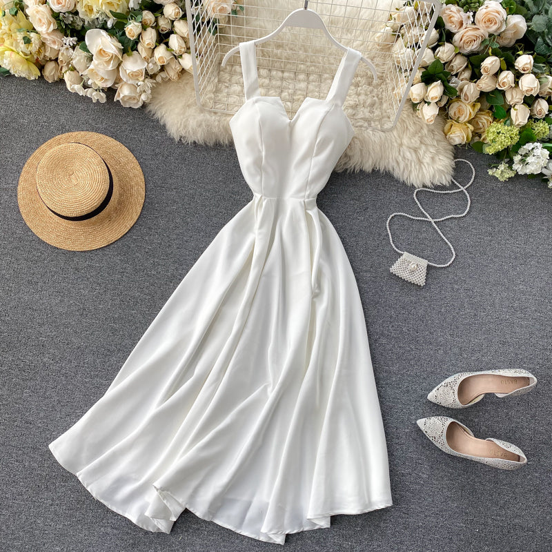 Concepción Minimalist Yellow Sleeveless Cocktail Dress Designer Edit