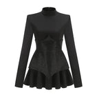 Fabiana Shiny Sequins Patchwork Mini Dress