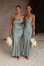 Oriana Timeless Maxi Dress Light Green Statement Occasion Edit