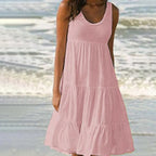 Daphne Luxe Women's Boho Summer Dress with Ruffles Boutique Collection