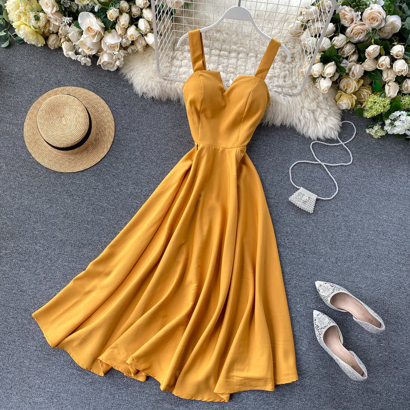 Amatista Boutique Yellow Sleeveless Cocktail Dress Evening Wear Edit