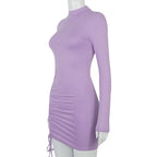 Irmina Aesthetic Turtleneck Dress for Women Statement Occasion Edit