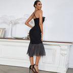 Strappy Sleeveless Midi Pleated Bandage Dress HB79270