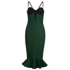Strappy Sleeveless Midi Fishtail Bandage Dress HB79530
