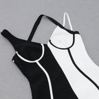 Strappy Sleeveless Midi Splicing Bandage Dress HB7959