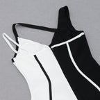 Strappy Sleeveless Midi Splicing Bandage Dress HB7959