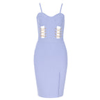 Strappy Sleeveless Midi Cut Out Bandage Dress HB8008