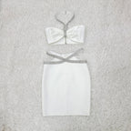 Halter Sleeveless Cut Out Bandage Set HL6268