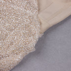 One Shoulder Long Sleeve Sequined Mini Bodycon Dress