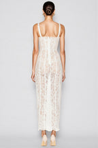 Pana White Lace Camisole Maxi Dress