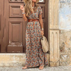 Cecilia Paisley Pattern Dress for Women Elegant Evening Look