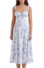 Fiorella Elevated Midi Corset Dress Premium Wardrobe Essential