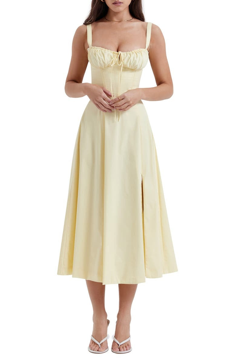 Fiorella Elevated Midi Corset Dress Premium Wardrobe Essential