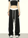 Hippie Y2K Gray Jogger Sports Kpop Harajuku Streetwear Patchwork Pant