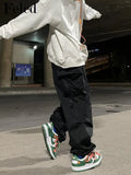 Gray Parachute Women Y2K Retro Hippie Baggy Streetwear Oversize Wide Leg Cargo Pant