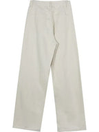 Beige Basic Cargo Women Y2K Vintage Oversize Loose Pant