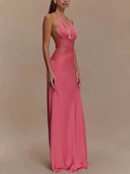 Halter Neck Backless Maxi Dress