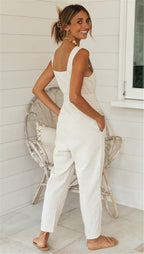 Bohemian Cotton Linen Jumpsuit