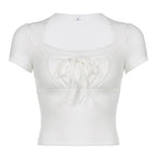Hot Summer Skinny Tees for Ladies with Folds
