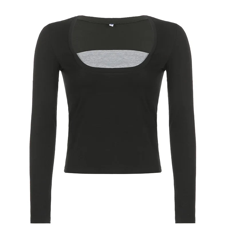 Hot Summer Skinny Tees for Ladies with Folds