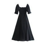 DressBetty - Summer Dresses For Women  Square Neck Smocked Short Puff Sleeve Vacation Beach Style