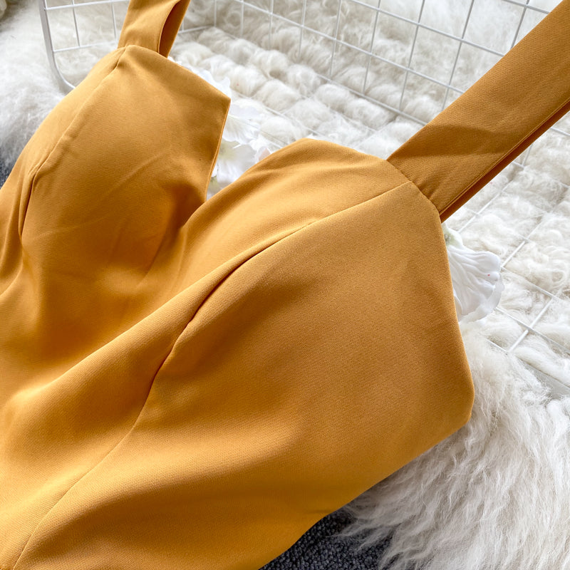 Amatista Boutique Yellow Sleeveless Cocktail Dress Evening Wear Edit