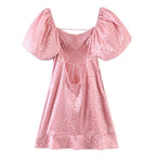 Key Of Style Puff Sleeve Mini Dress