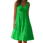 Daphne Luxe Women's Boho Summer Dress with Ruffles Boutique Collection