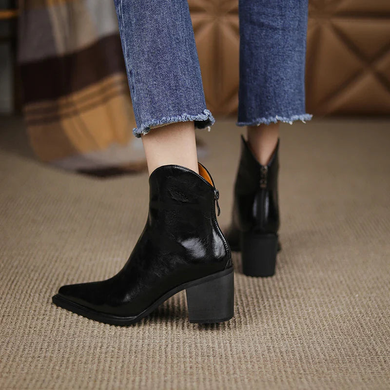 ESHLEY LEATHER BOOTS