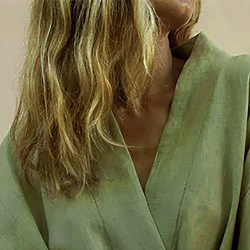 Cornelia Kimono Style V-neck Summer Dress for Women Modern Trendy Look
