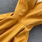 Concepción Minimalist Yellow Sleeveless Cocktail Dress Designer Edit
