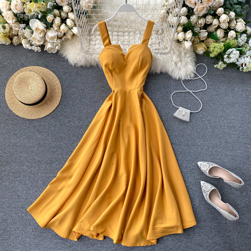 Amatista Boutique Yellow Sleeveless Cocktail Dress Evening Wear Edit