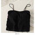 Cotton Basic Strapy Padded Camis
