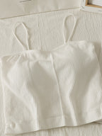 Cotton Basic Strapy Padded Camis