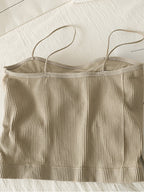 Cotton Basic Strapy Padded Camis