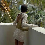 Elara Knitted Back Cut Out Mini Dress