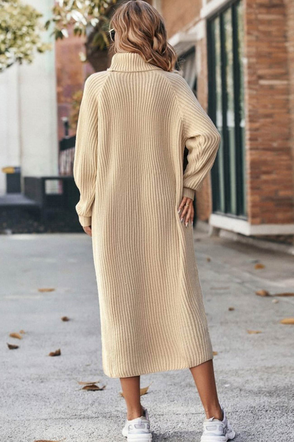 Eva High Neck Rib Vintage Inspired Dress for Seasonal Wardrobe Essential