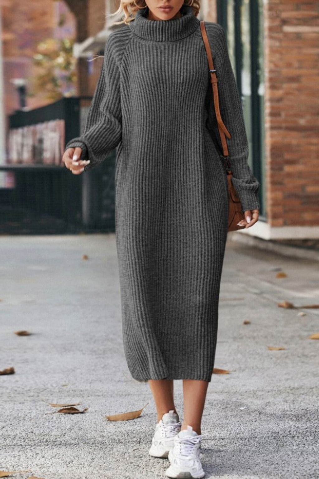 Eva High Neck Rib Vintage Inspired Dress for Seasonal Wardrobe Essential