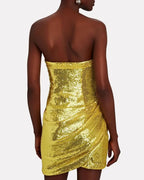 Golden Shining Sequins Mini Party Dress