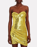 Golden Shining Sequins Mini Party Dress